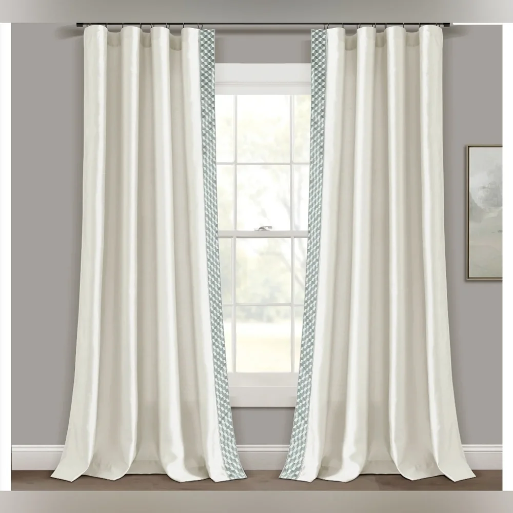 Lush Decor Luxury Faux Silk Window Curtain Panel Single 84x52